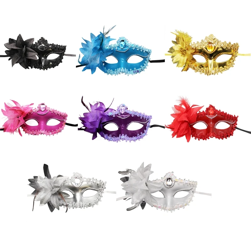 

Сексуальная Цветочная фотомаска для женщин, Маскарадная маска на половину лица