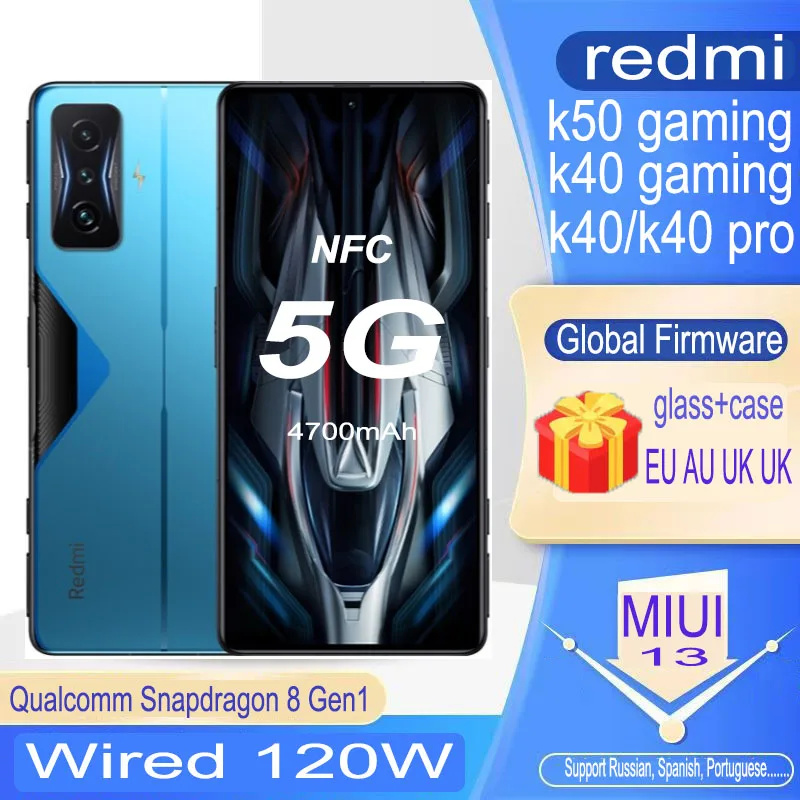 5G NFC Redmi K40 Gaming k50 Gaming 67w redmi K40 redmi k40pro Global ROM Xiaomi Smartphone Global firmware Google play