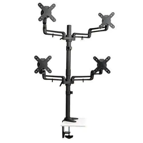 

Tripp Lite DDR1327SQFC Full Motion Quad Monitor Flex Arm Desk Clamp 13" to 27"