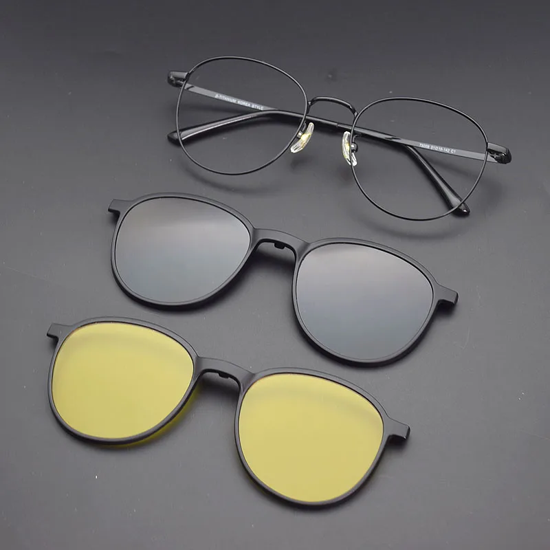 Женская круглая оправа для очков с зажимом золотых удобная эллипса