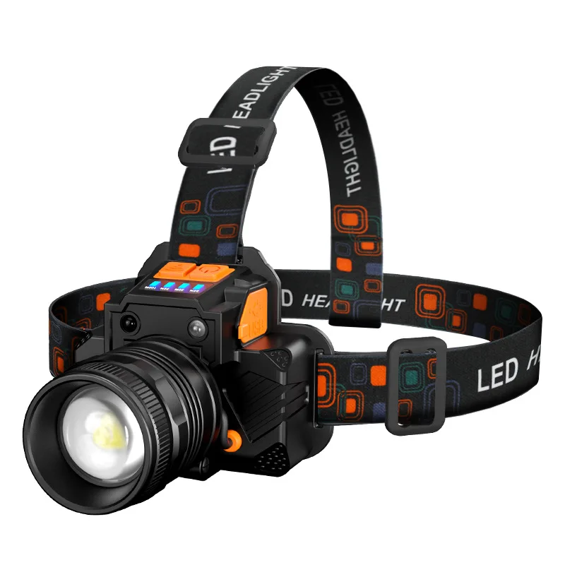 

Led Strong Light Induction Headlamps USB Charging Outdoor Emergency Mountaineering Fishing Head-mounted Zoom Miner's Lamp