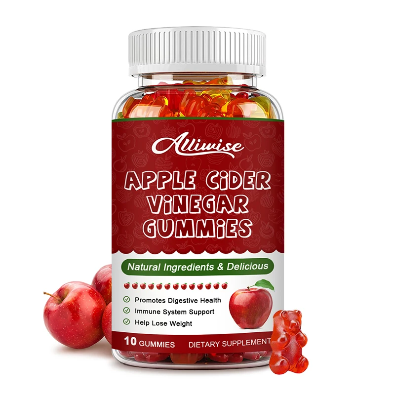 

Alliwise Natural Slimming Apple Cider Gummies Weight Loss Products Cider Vinegar Bear Gummies Reduce Anxiety Stress Boost Immune