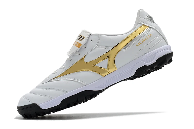 Authentic Mizuno Creation MORELIA II AS/TF Men's Shoes Sneakers Mizuno Outdoor Sports Shoes White/Golden Color Size Eur 40-45