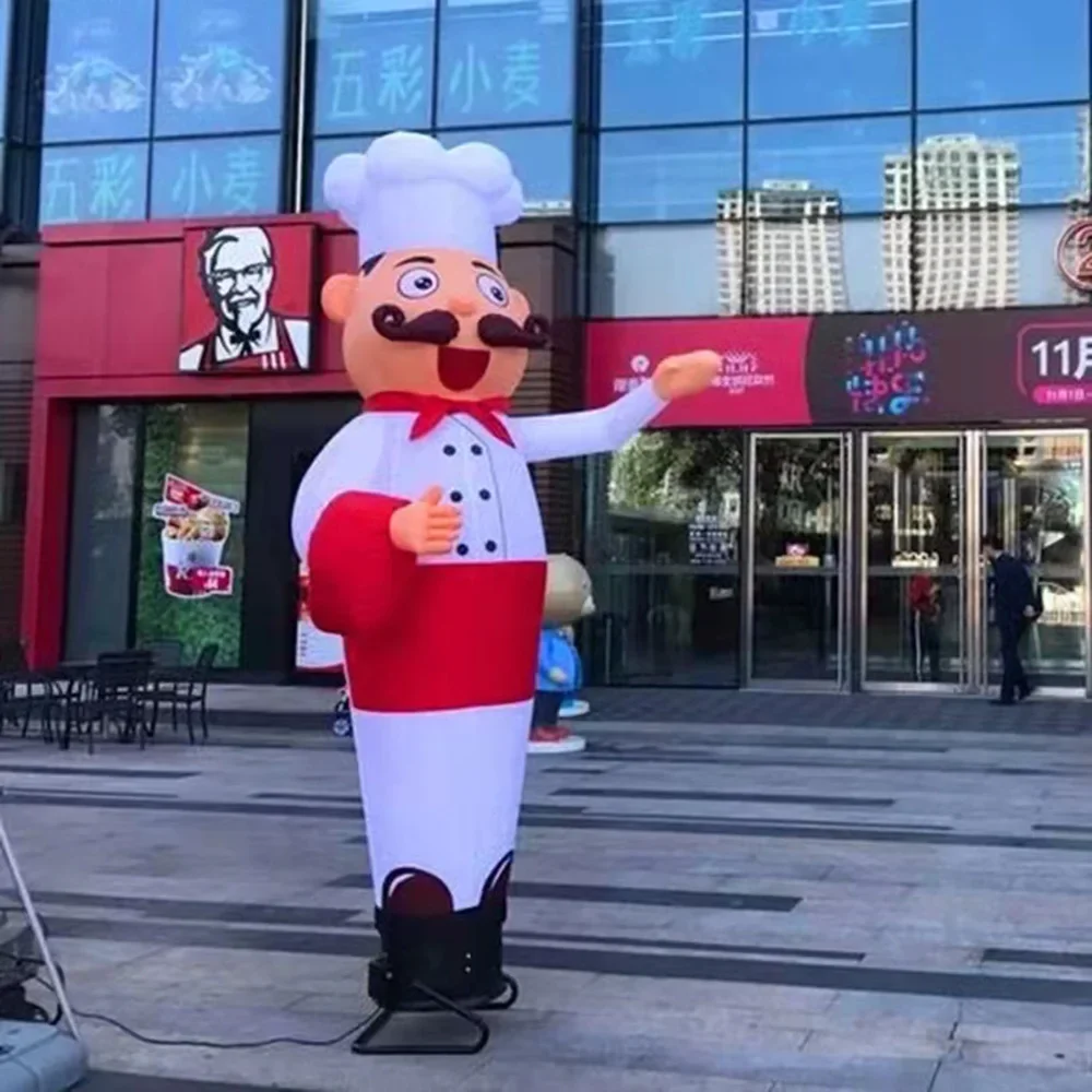 Воздушная танцевальная звезда реклама надувной шеф-повар небесные танцоры огни