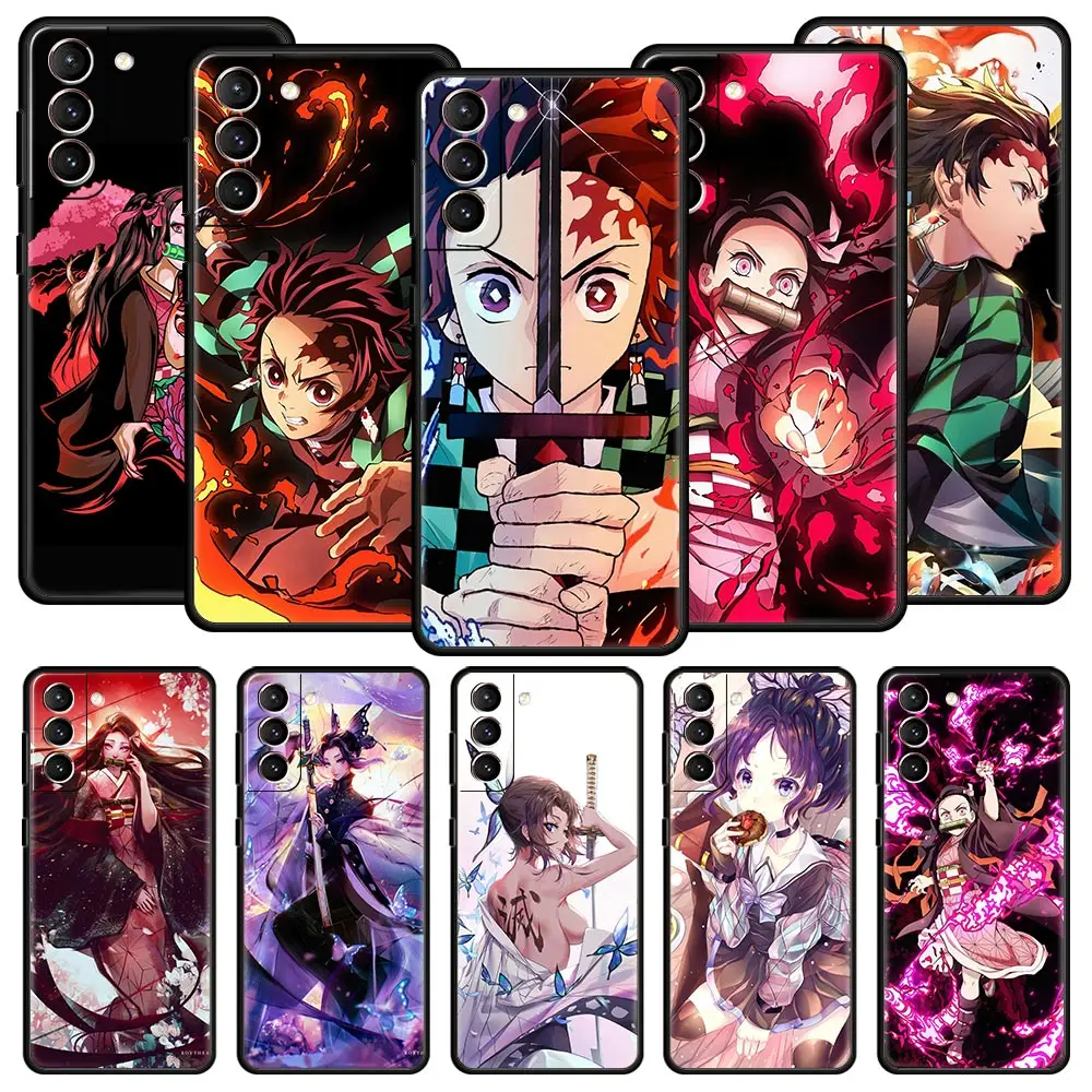 

Kimetsu Demon Slayer Anime Phone Case For Samsung Galaxy S22 S21 S20 Ultra FE 5G S10E S10 S9 S8 Plus Note 20 10 Lite Cover Shell