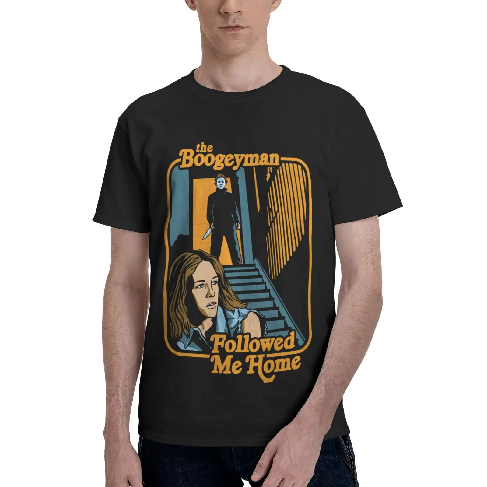 

Мужская Винтажная Футболка Boogeyman Follow Me Home Tales, с коротким рукавом