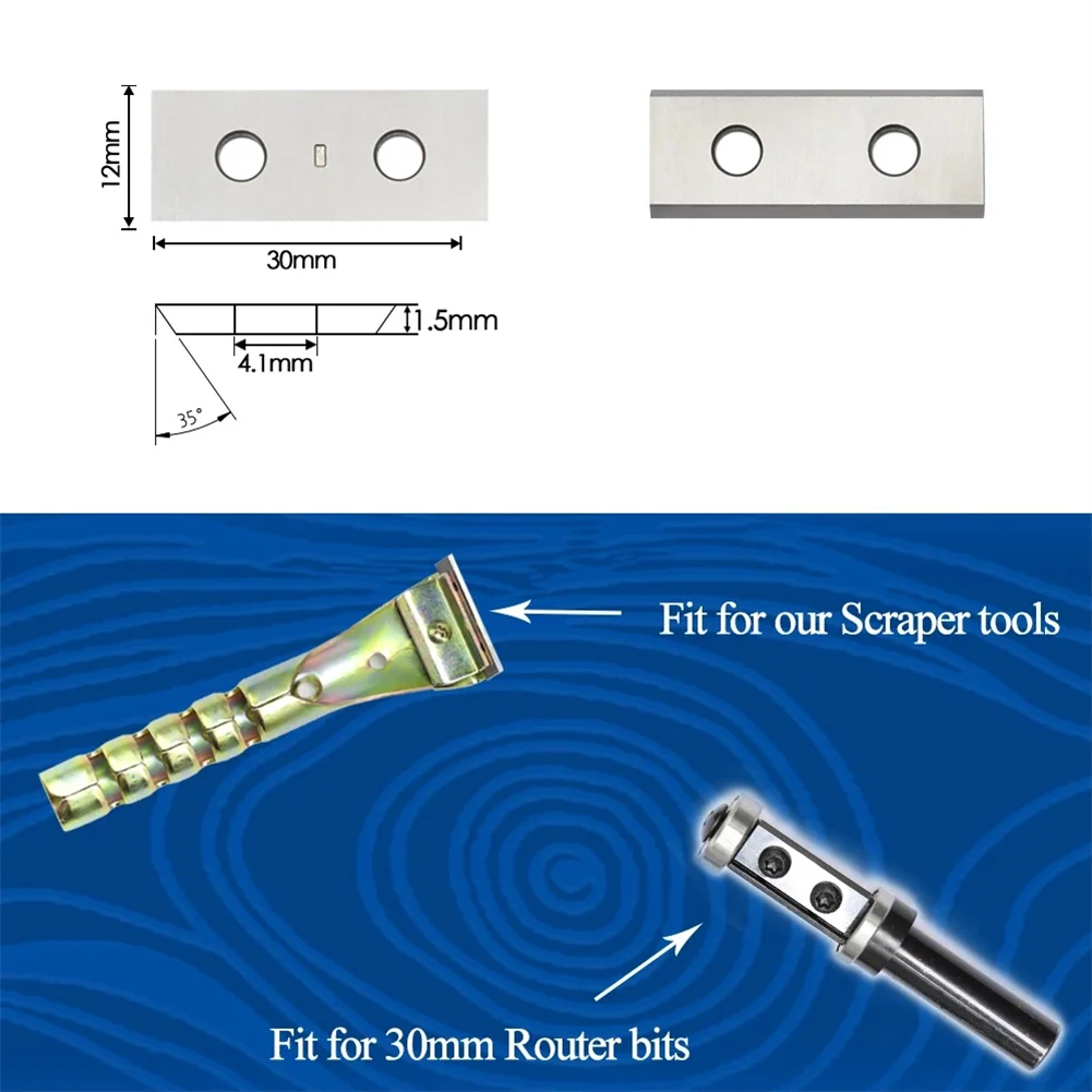 

New Practical Carbide Inserts Cutter 10pcs 30x12x1.5mm 35° Blades 2 Edges