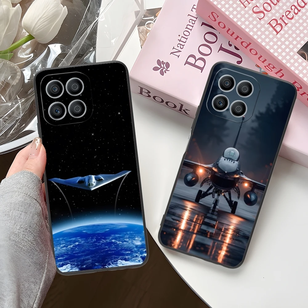 Чехол для мобильного телефона AirForce Plane Huawei Honor 90 80 70 60 50 30 20 10 9 8 7 Pro S SE Lite 5G Черный