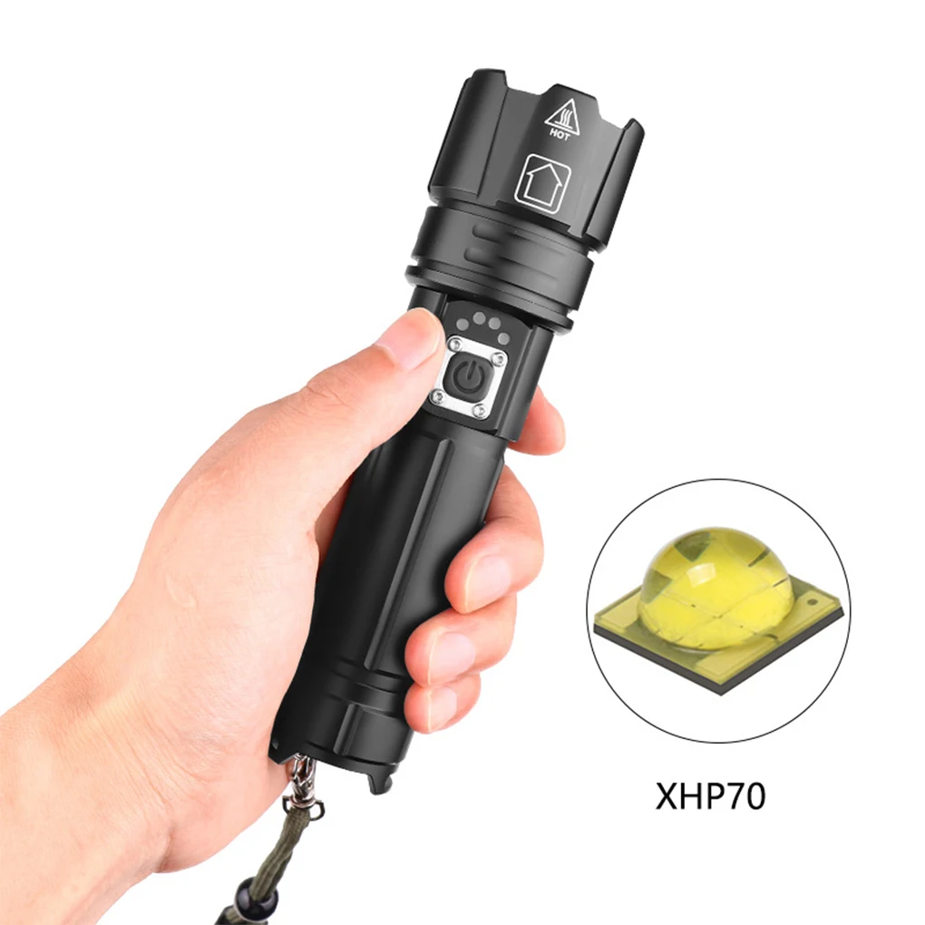 

Flashlight Zoomable Aluminum Alloy Emergency Torch Outdoor Lantern Tourist Light Battery Operated Cordless Bright Lamp Type 1