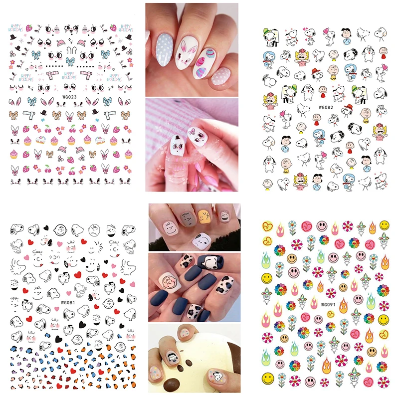 

Cartoon Nail Stickers Kawaii Anime Mymelody Puppy Bear DIY Decals Decoration Handmade Nail Art Accessories Toy Gift for Children