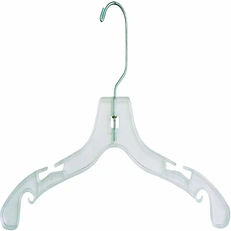 

Hanger Kid's Clear Plastic Top Hanger with Swivel Hook for Shirts or Pants, 100 Pack