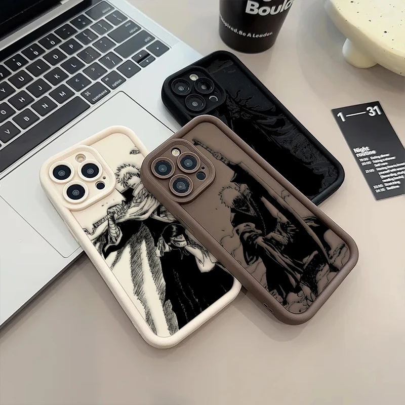 Чехол для телефона с японским аниме отбеливателем iPhone 15 14 13 12 11 Pro Max XS X XR 7 8 Plus 6S