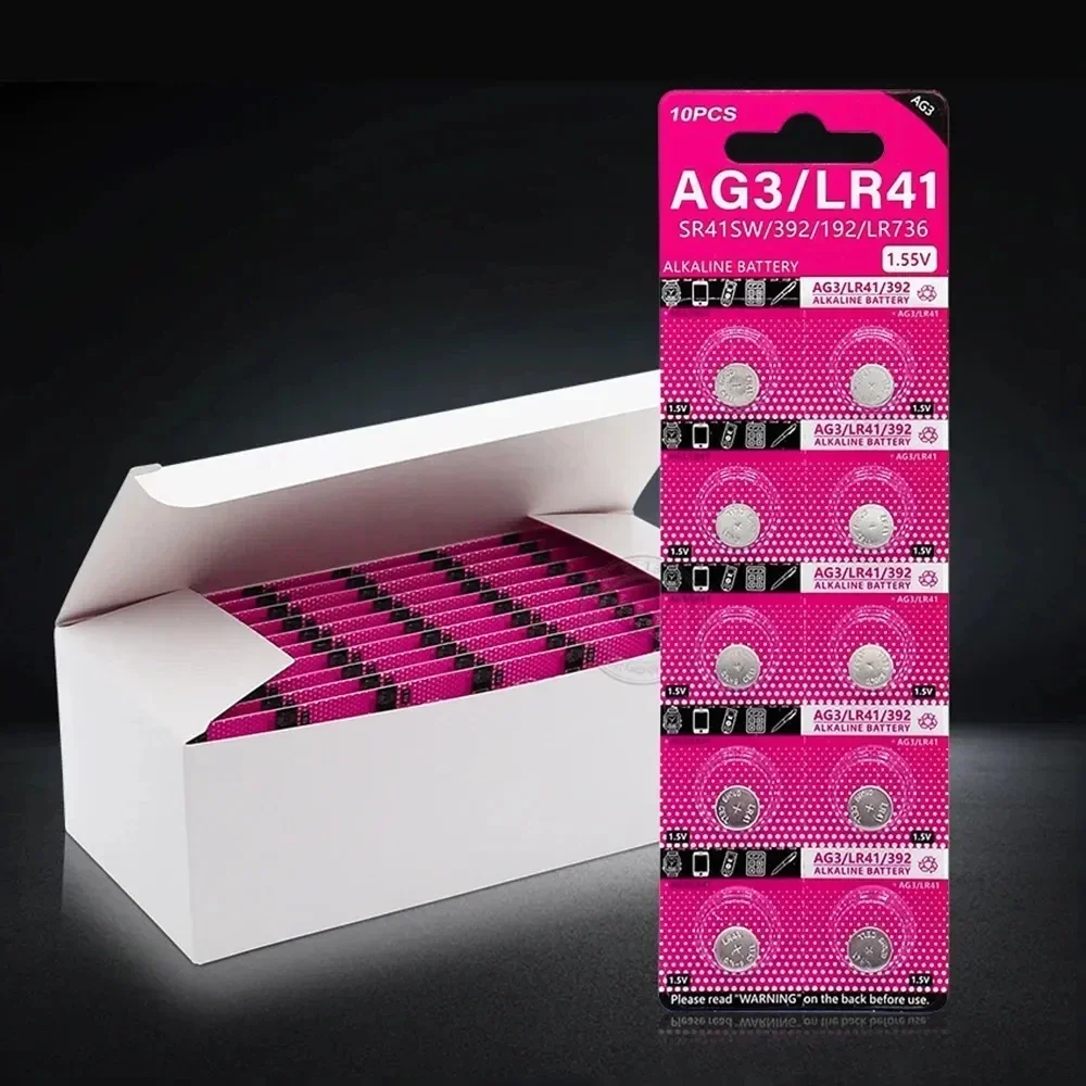 Кнопочные батарейки AG3 5-60 шт