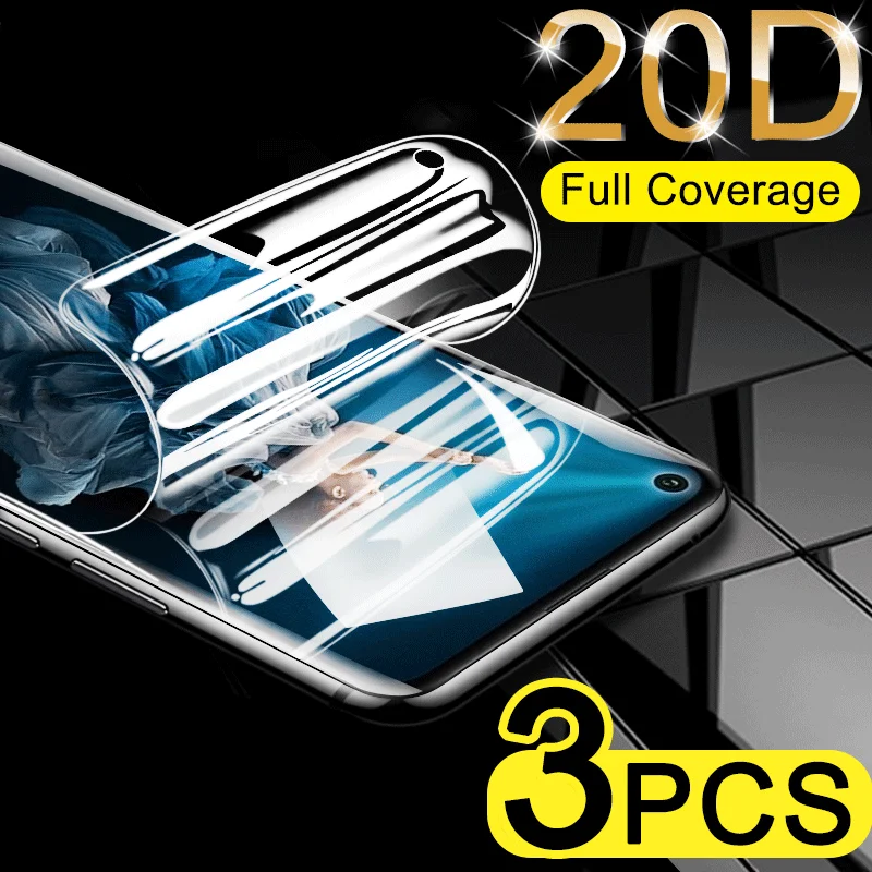 

3Pcs Full Cover Screen Protector For Huawei Honor 20 Pro 8 9 10 Lite Hydrogel Film For Honor V20 V9 V10 10i Protective not glass