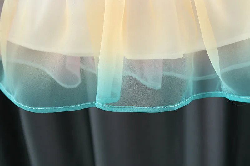 Детское платье для девочек летние наряды малышей многоцветные сетчатые платья