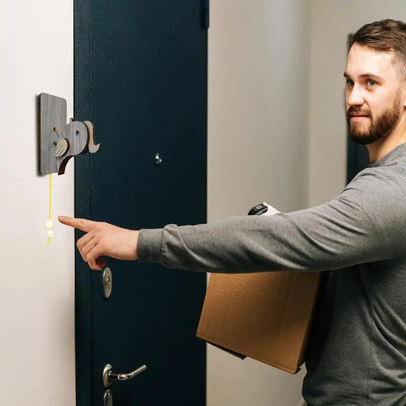 Дверной звонок ручной работы уникальный деревянный дверной креативный в стиле