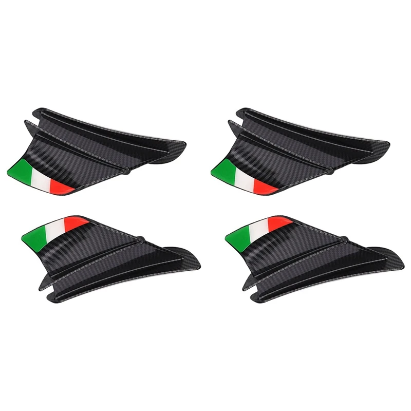 

4X Motorcycle Winglet Aerodynamic Wing Kit Spoiler Motorcycle Wind Flow Fixing Wing For S1000RR V4 ZX-10R R1,Matte Black