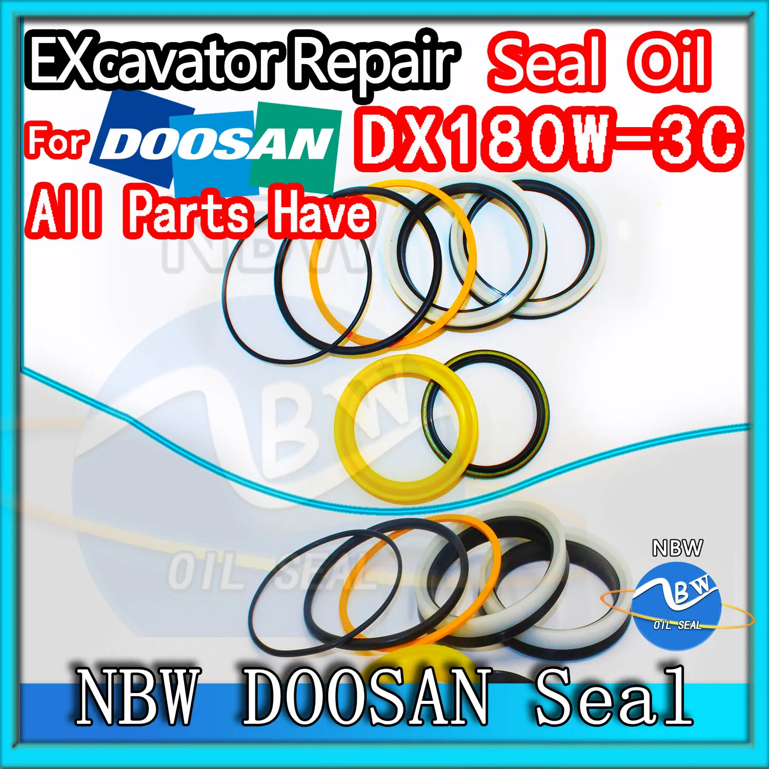 

For Doosan DX180W-3C Excavator Oil Seal Kit High Quality Repair DX180W 3C Digger Clamshell Shovel Adjust Swing Gear Center Joint