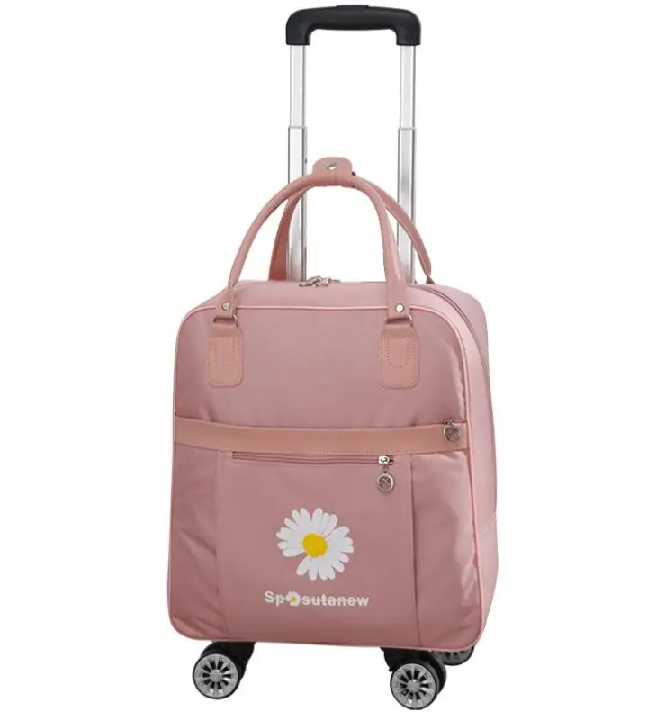 

Женская дорожная сумка на колесиках, водонепроницаемые чемоданы на колесиках для ручной клади, дорожный рюкзак на колесиках