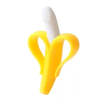 high quality baby teether toys banana teething ring silicone chew dental care toothbrush nursing beads gift for infant