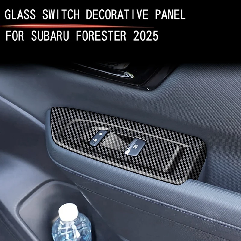 Car Window Switch Lift Panel Tirm Door Armrests Sticker For Subaru Forester 2025