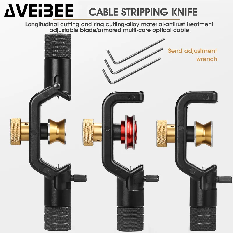 Armored Wire Stripper 4-10mm & 8-28mm Optical Cable Slitter Fiber Optic Stripping Tool Jacket Slitter Sheath Cutter Tools