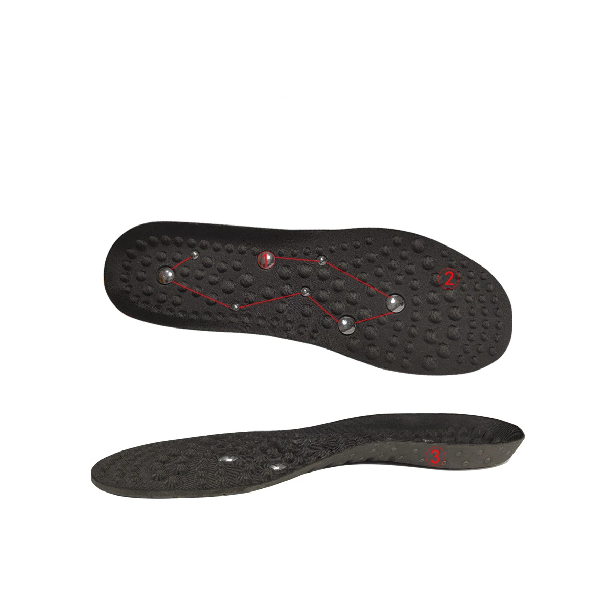 Men's and Women's Four Seasons Memory Cotton Magnetic Therapy Insole Key Protection Insole Magnetic Therapy Massage Insole