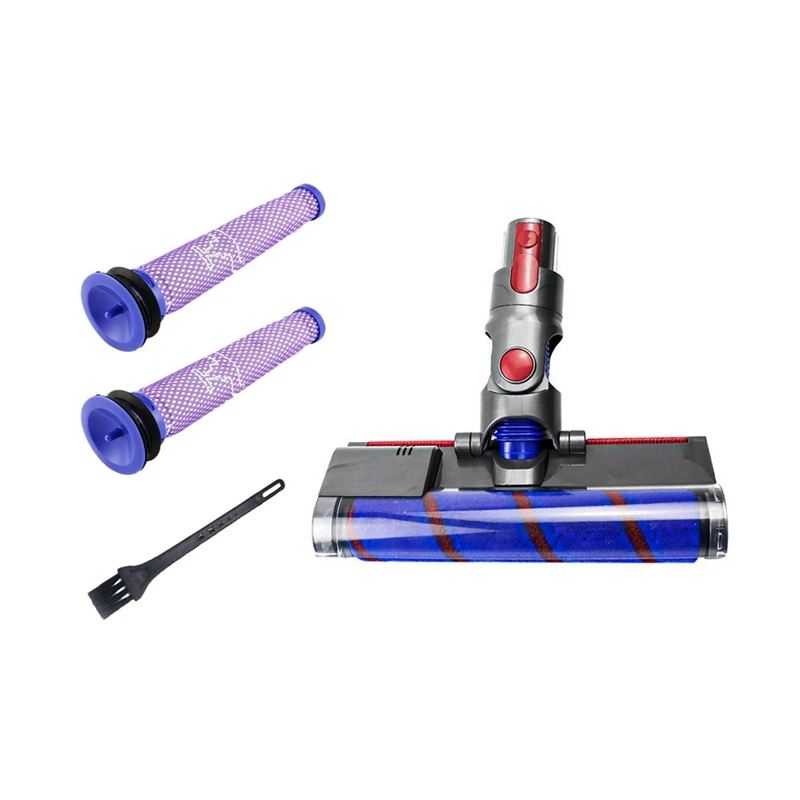 

HEPA Filter Electric Floor Brush Suction Head Soft Velvet Roller For Dyson V7/8/10/11 Vacuum Cleaner Replacement Parts
