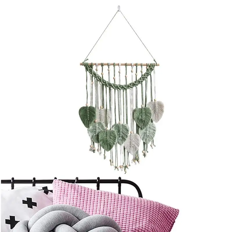 

Плетеные листья кисточки украшение листья макраме кисточки украшение ручной работы эстетика кисточки листья в богемном стиле шикарный Настенный декор для