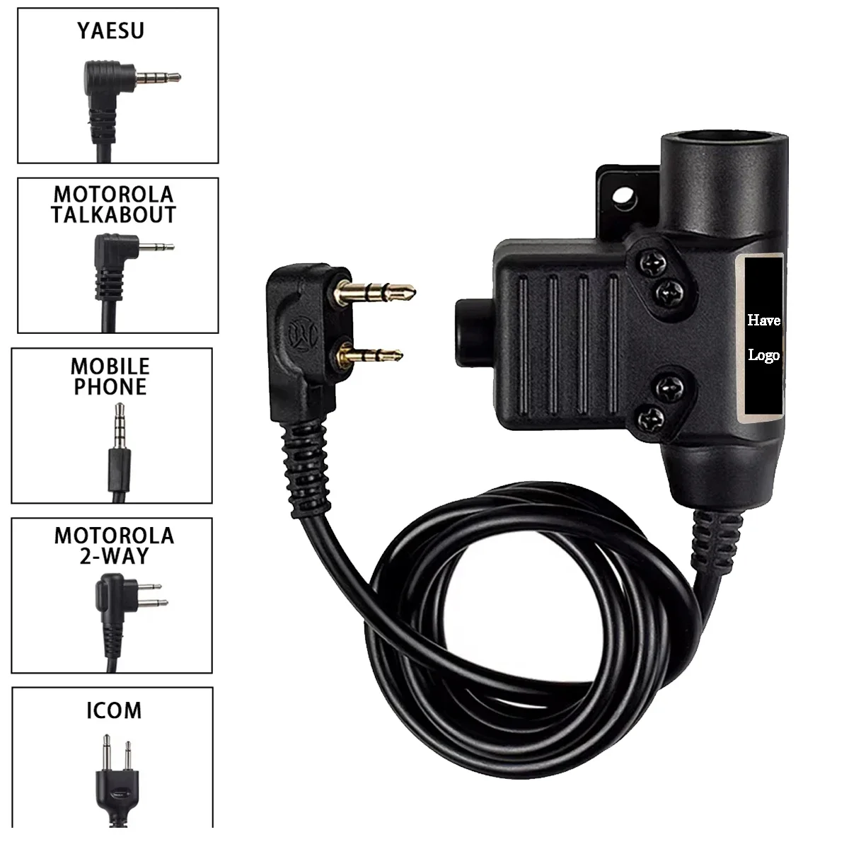 Тактический U94 PTT 7 0 кабельный штекер адаптер для гарнитуры рации TYT F8 аксессуары