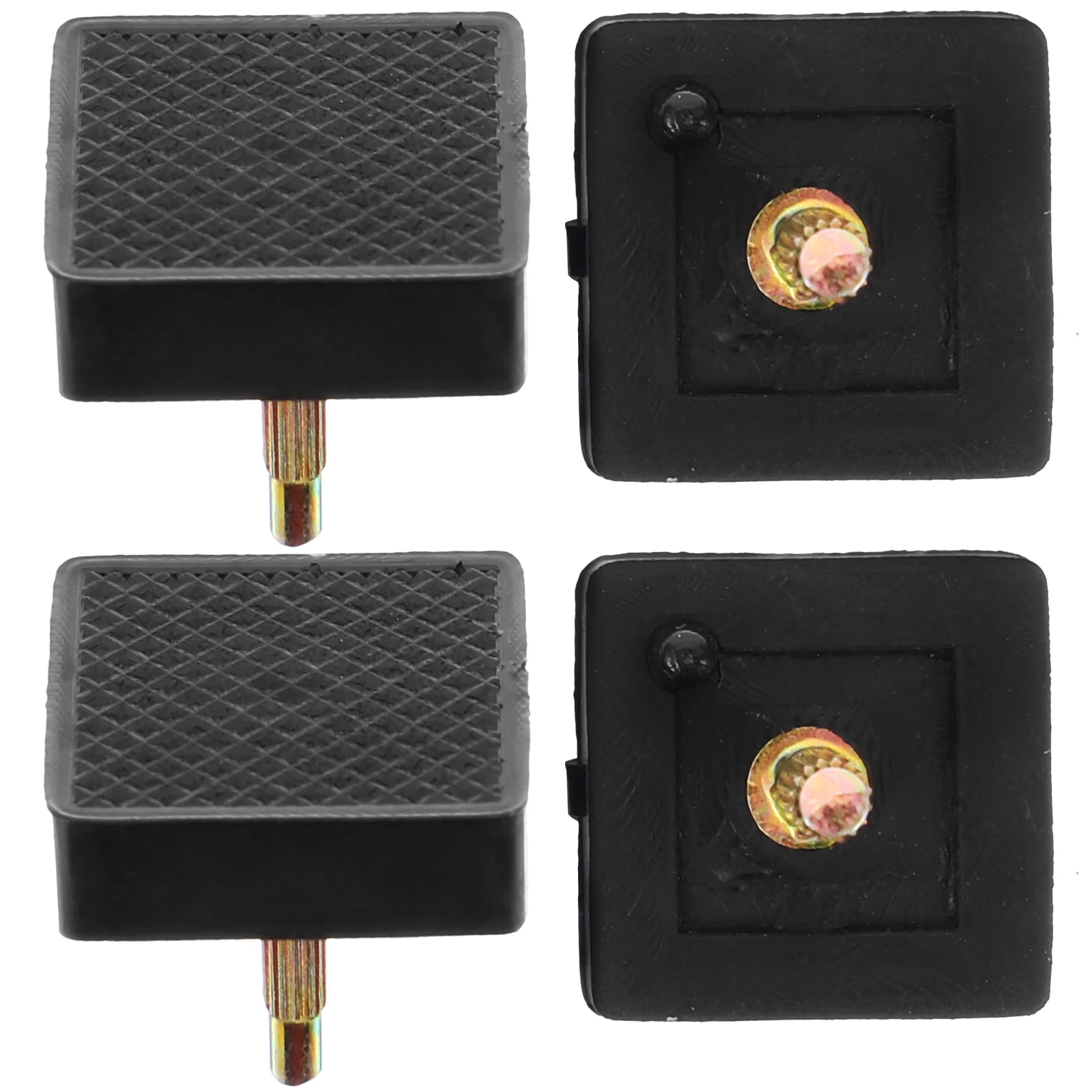 

2 Pairs High Heel Shoes Replacement Tips Pin Square Shaped Heel Caps for Repairing Shoes