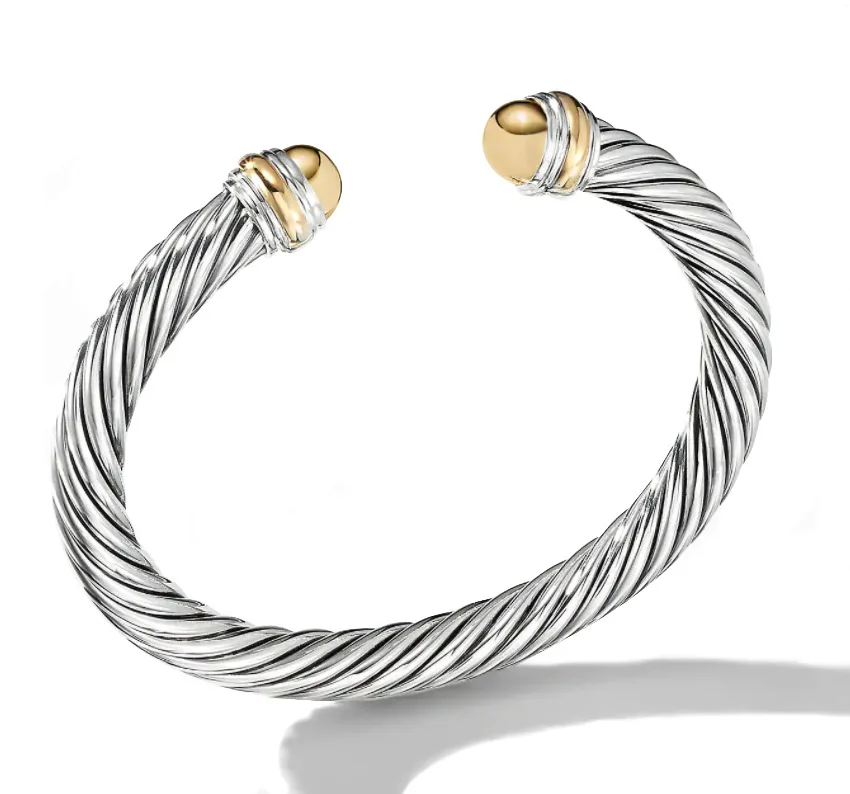 

Fashion 2022 New Stainless Steel Bracelets for Women Twisted Adjustable Size Wedding Prom Party Girlfriends Luxury Jewelry Gift