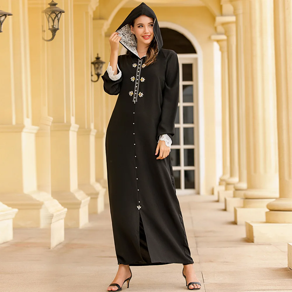 

Abayas для женщин Дубай 2022 мусульманское Кимоно длинное платье мусульманские комплекты одежды кафтаны цзилбаб Caftan Марокканская африканская с...