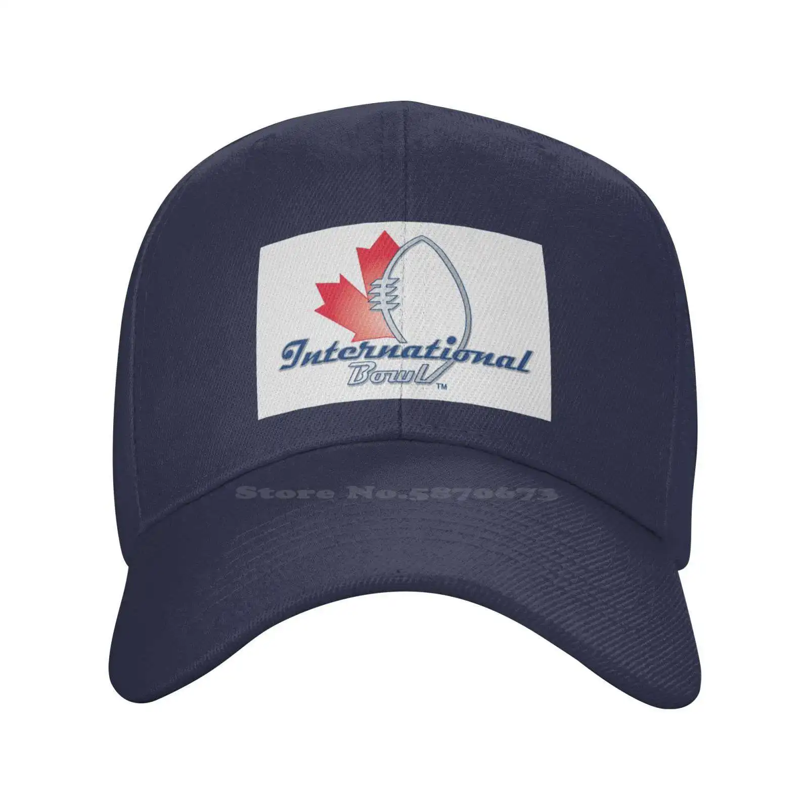 

International Bowl Logo Print Graphic Casual Denim cap Knitted hat Baseball cap