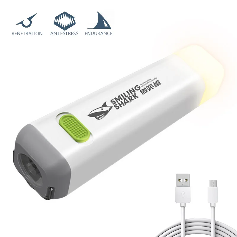 

Mini LED Flashlights USB Rechargable High-brightness Flashlights Portable Hook Power Bank Torch Lamps For Outdoor Camping Home