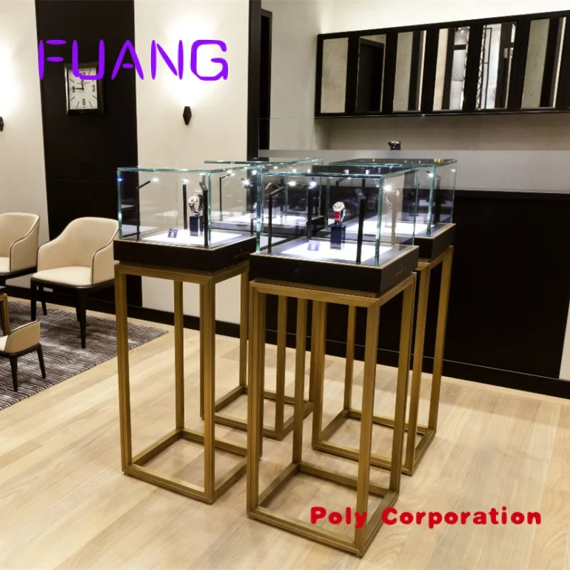 

OEM/ODM manufacturer luxury museum antique display cabinet watch store counter glass display showcase jewellery stand kiosk