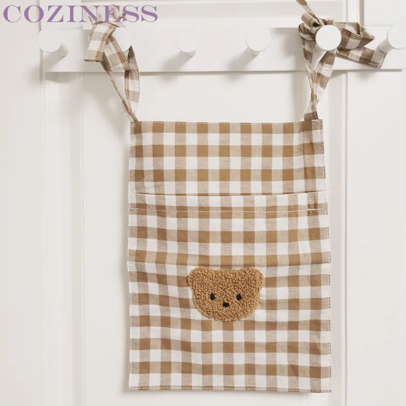 

100% хлопковая сумка для подгузников, детская кровать, мультяшный маленький медвежонок, настенные подвески, украшение, модная новая фабрична...