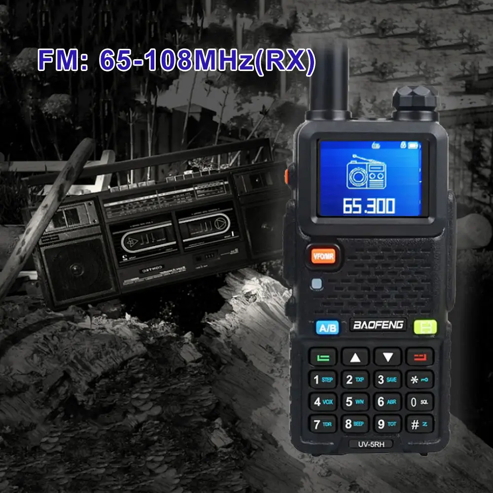 Baofeng UV-5RH четырехдиапазонная рация 136-174 220-260 МГц 400-480 беспроводное копирование