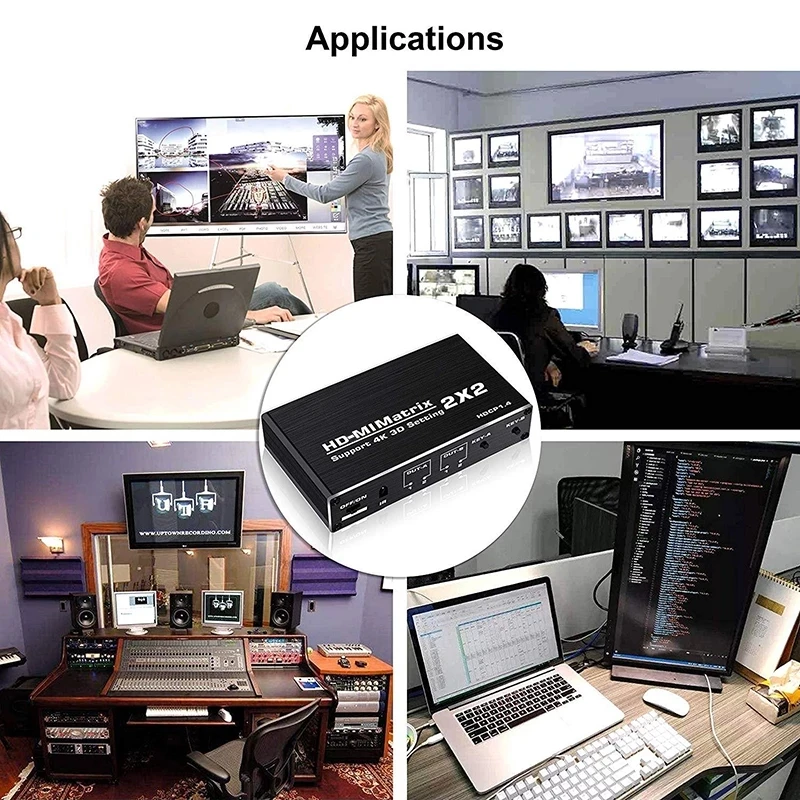 4K HDMI переключатель Матрица 2x2 матрица 2 в выхода разделитель преобразователь 60 Гц