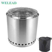 welead camping wood stove portable burner tourist cooker firewood outdoor survival trekking large capacity hiking picnic