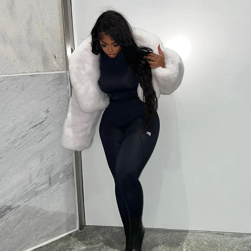 Natural Real Fox Fur Coat Women Winter New White Short Outertwear Luxury Long Sleeve Genuine Double -sided Fox Fur Jacket Female