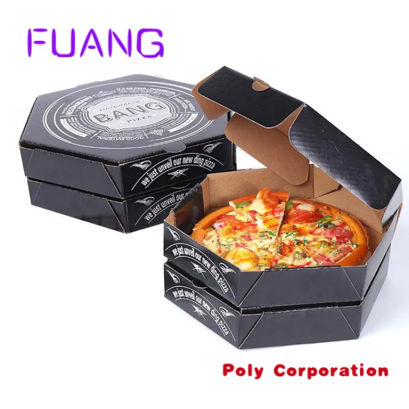 Custom design large Shaped corrugated carton easy to take packaging pizza box