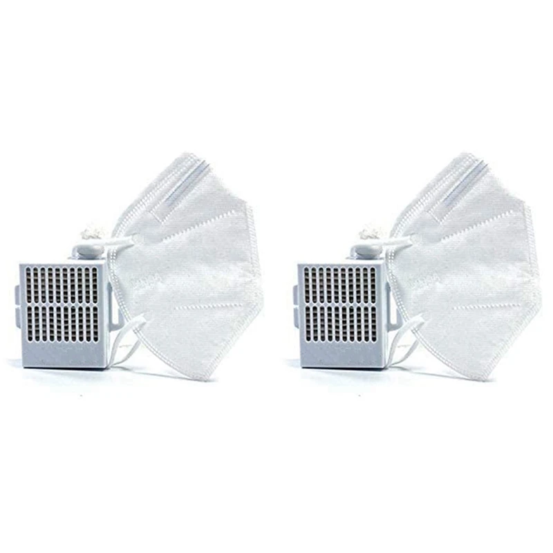 

2X перезаряжаемый Электрический респиратор для очистки воздуха, многоразовый 3-режимный вентилятор, очиститель воздуха с HEPA-фильтром для ул...