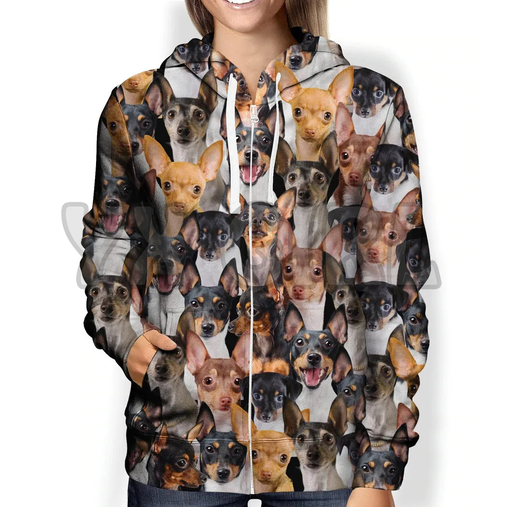 

You Will Have A Bunch Of Toy Fox Terriers3D Printed Hoodies Men For Women Unisex Pullovers Zipper Hoodie Casual Street Tracksuit