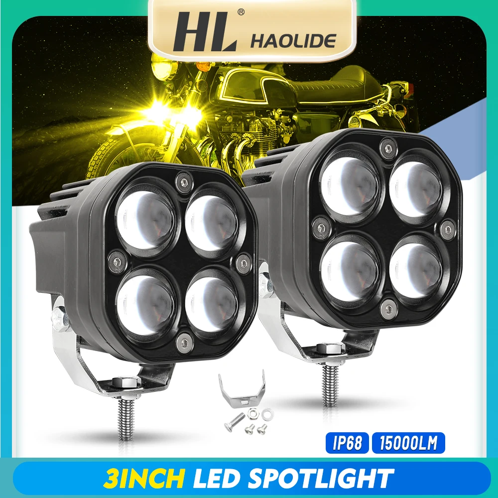 3-дюймовые светодиодные рабочие фары автомобильные для мотоциклов прожектор