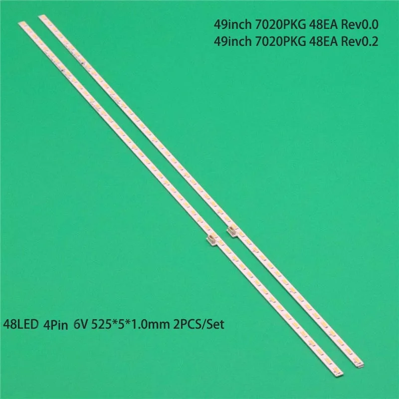 Осветительная панель для телевизора LG Innotek 49 дюймов, 7020PKG 48EA Rev0.0, ленты для подсветки 48 ламп 75.P3B21G001, матричная линейная лента