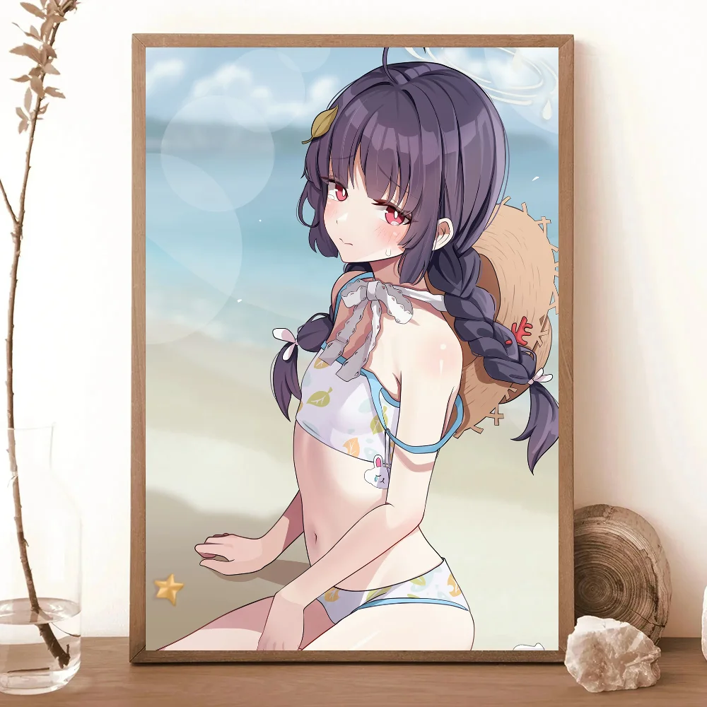 Kasumizawa Miyu Синий Архив Игровой Постер Водостойкая Самоклеящаяся Художественная