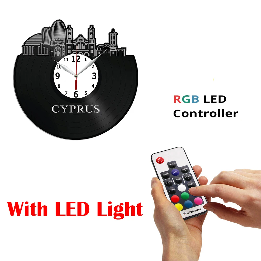 

Виниловые настенные часы на Кипре, художественные украшения для дома, 12 дюймов, настенные часы на день рождения