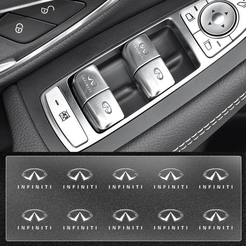 Наклейки для кнопки подъема автомобильных дверей и окон Infiniti ESQ EX25 EX35 EX37 FX35 FX37 JX35 G25 G35 G37 M25 M37 Q30 Q50 Q60 QX30 QX60