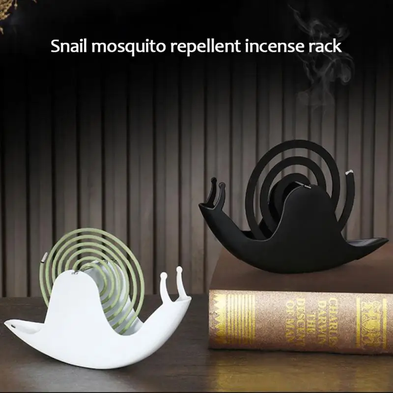 Snails Mosquito Coil Holder With Tray Spiral Summer Day Iron Mosquito Repellent Incense Rack Plate Home Decor for home office